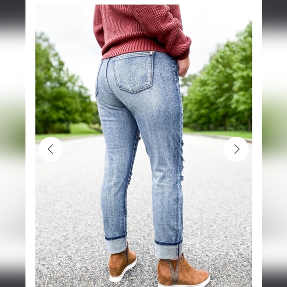 Judy Blue (THE BEST) Bleach splash Boyfriend Jeans - Picture 9 of 11